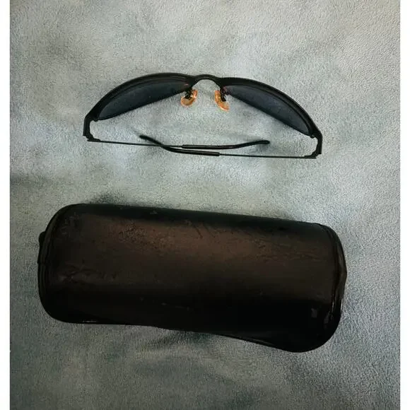 CHANEL Authentic Vintage ALL-OVER CC LOGO Micro Sunglasses Black Metal - Picture 2 of 16